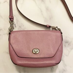 Purple crossbody coach purse